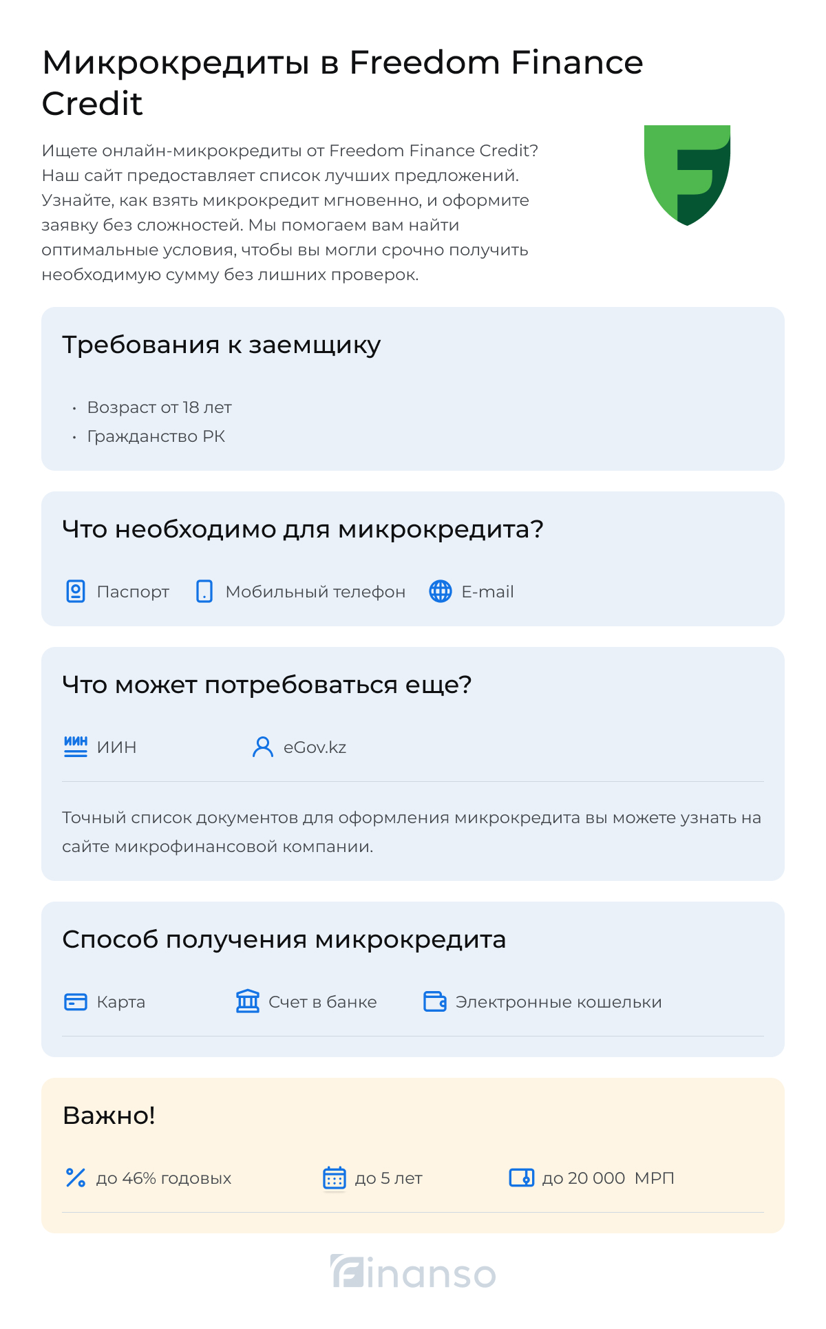 Оформить микрокредит в Freedom Finance Credit